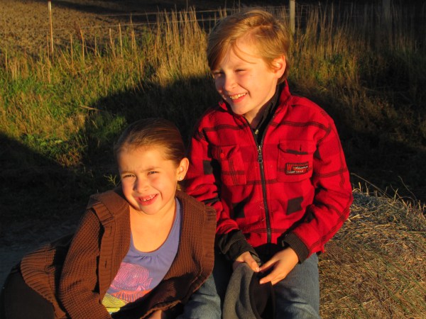 Malachi and Sonora enjoying a cool fall day.